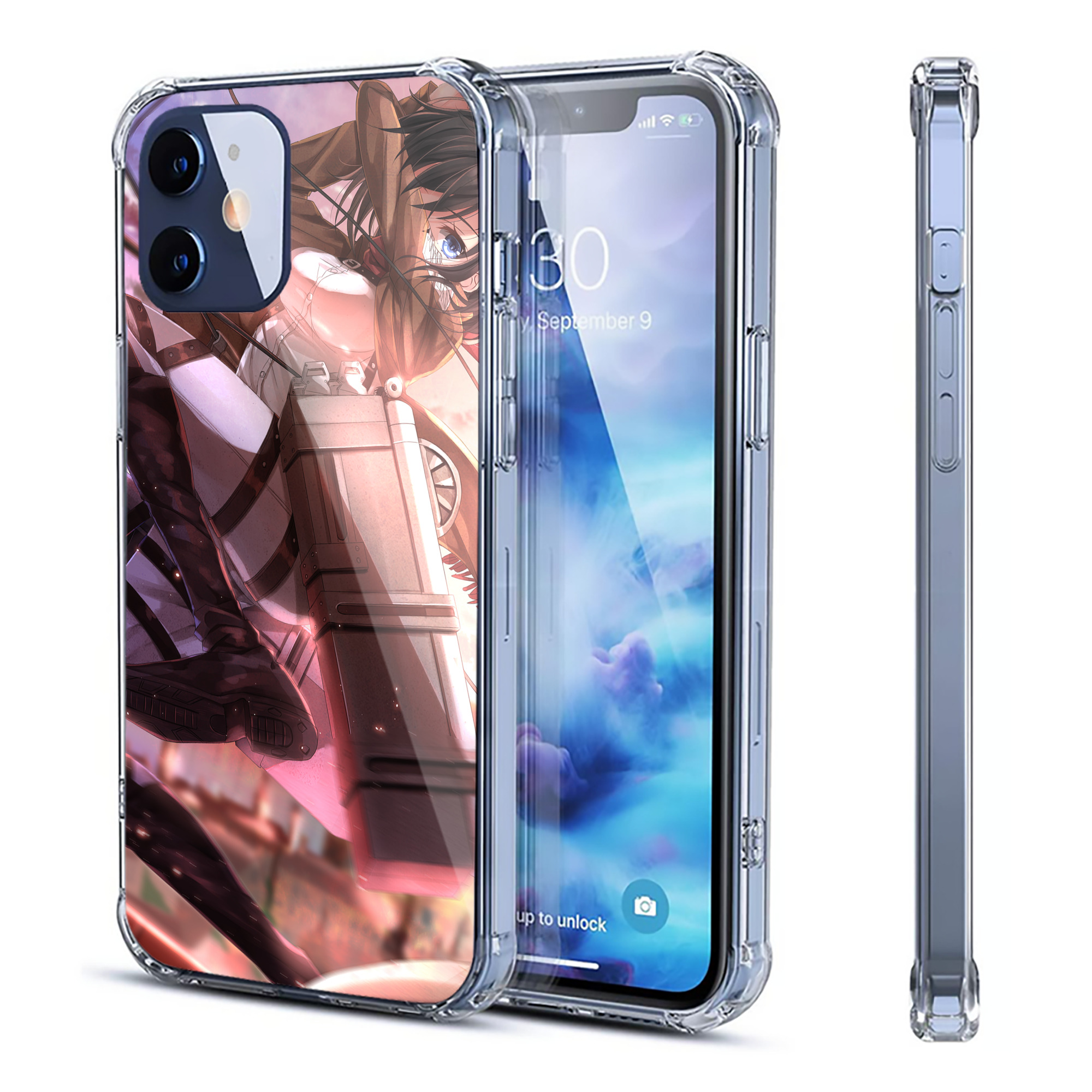 （画像用） 進撃の巨人 Attack on Titan 【iPhone 12シリーズ対応】透明スマホケース（クリアソフトケース）